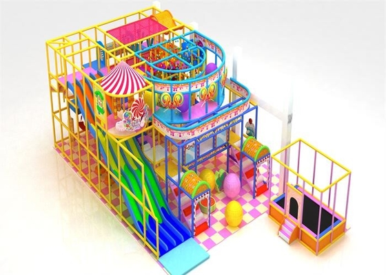 Süßigkeits-themenorientierte Spielplatz-System-Vergnügungspark-Ausrüstung mit Regenbogen-Dia
