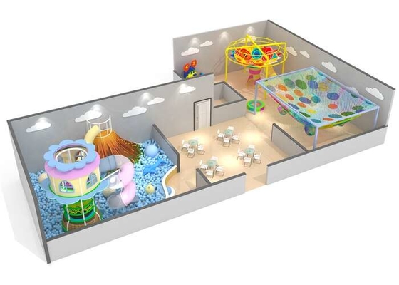 PVC schäumte Innenvorschulspielplatzgeräte-Kinder spielen Spielwaren mit dem Seil-Klettern